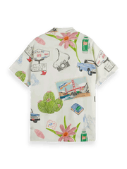 SCOTCH & SODA Printed Camp Collar Shirt