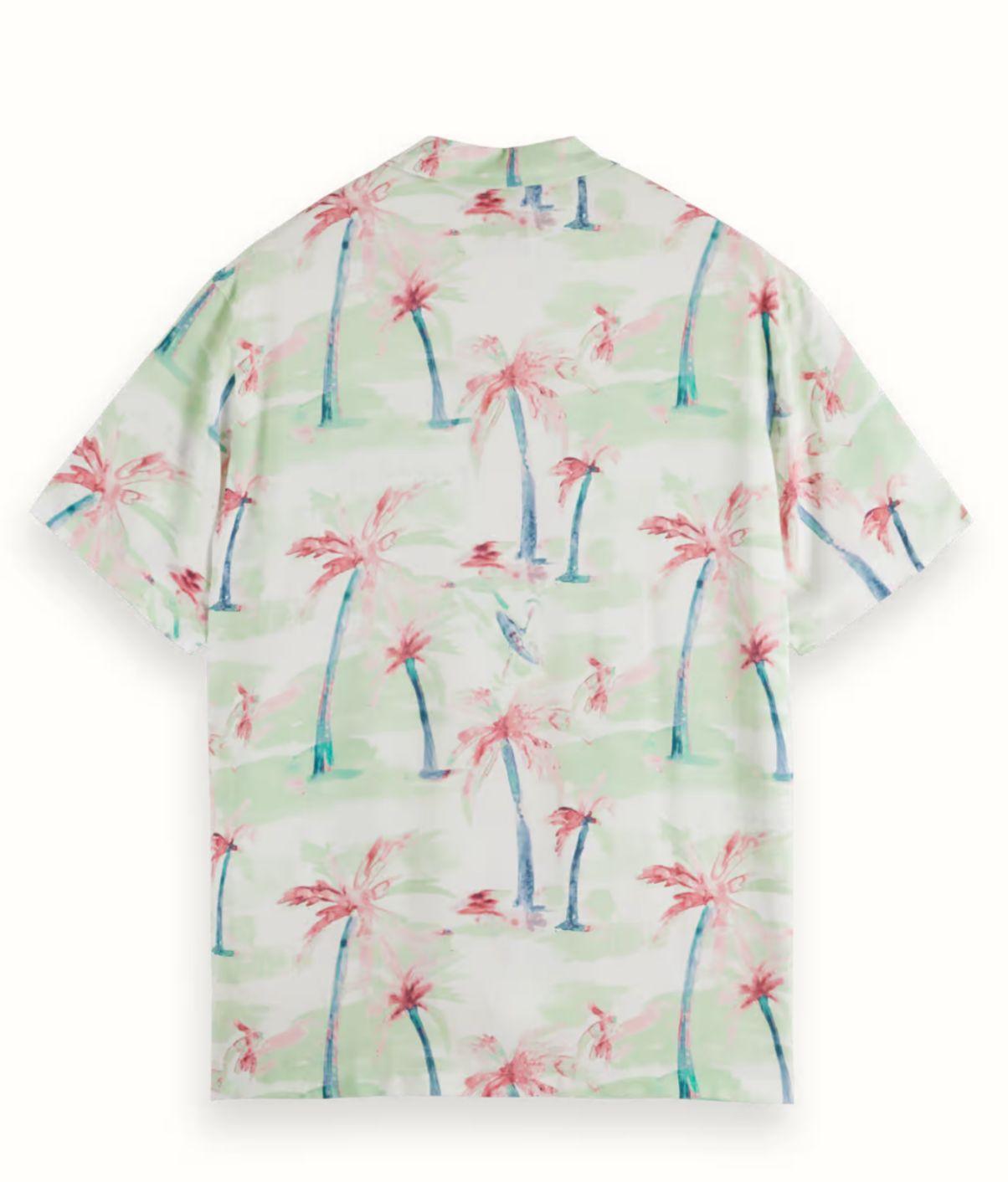 SCOTCH & SODA Printed Viscose Short Sleeve Shirt