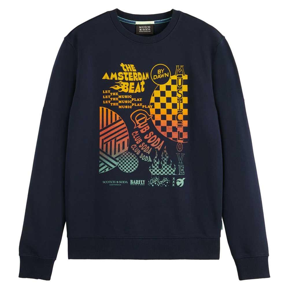 SCOTCH AND SODA Regular-Fit Chest Artwork Sweatshirt - Gravity NYC