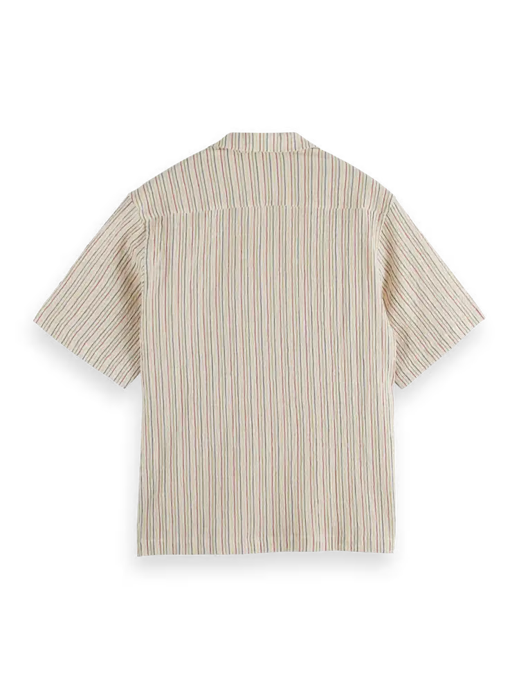 SCOTCH AND SODA Relaxed-Fit Seersucker Stripe Shirt at Gravity NYC