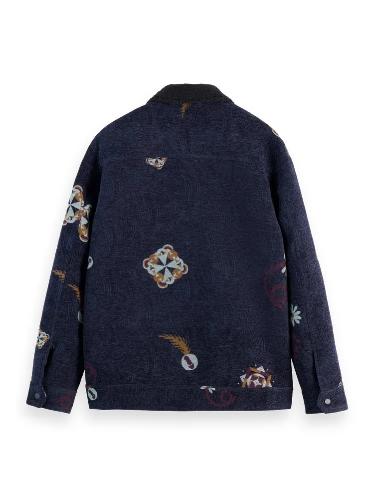 SCOTCH AND SODA Swirl Poetry Jacquard Trucker Jacket - Gravity NYC