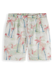 SCOTCH & SODA Twilt-Printed Pleated Bermuda Shorts