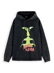 SCOTCH & SODA Washed Artwork Loose Fit Hoodie