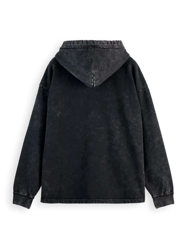 SCOTCH AND SODA Washed Artwork Loose-Fit Hoodie - Gravity NYC
