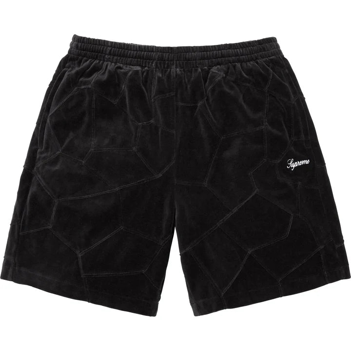 SUPREME Dazzle Patchwork Velour Shorts - Gravity NYC