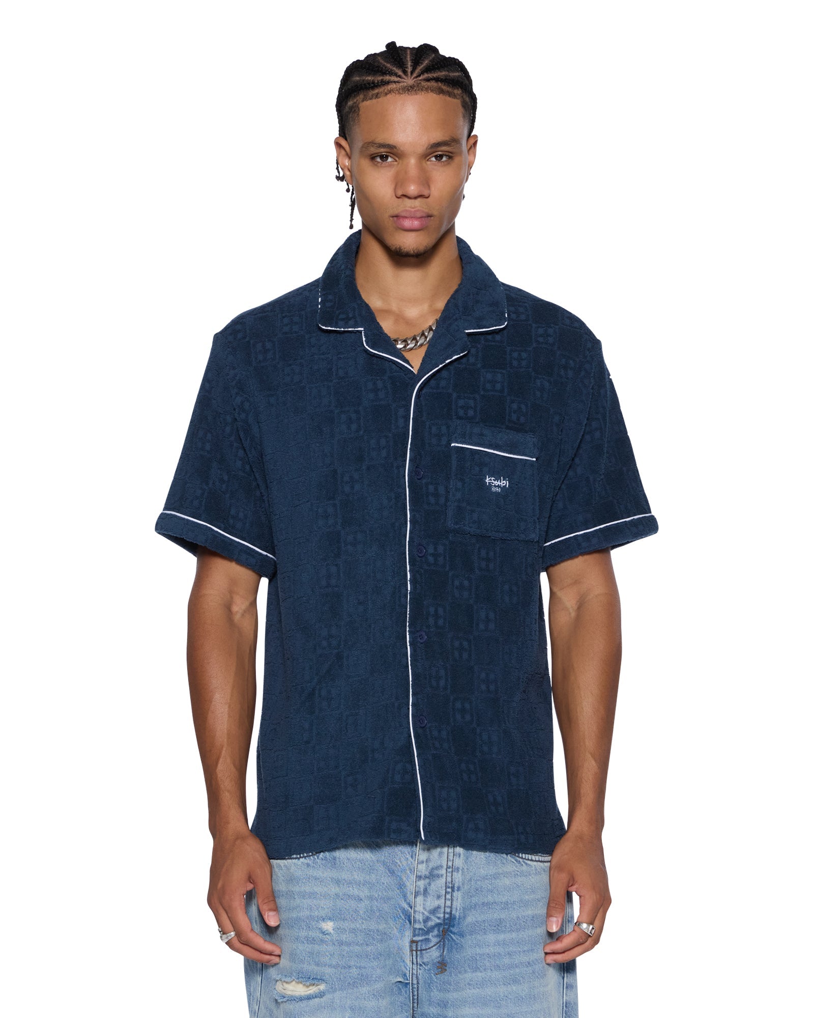 KSUBI Lounge Resort SS Shirt Navy - Gravity NYC