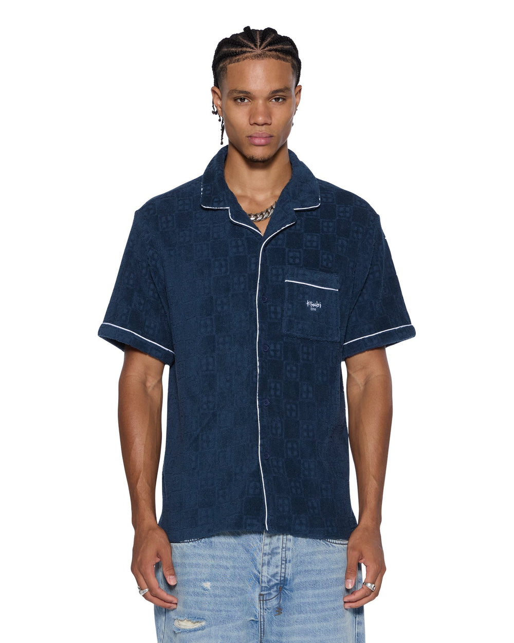 KSUBI Lounge Resort SS Shirt Navy - Gravity NYC