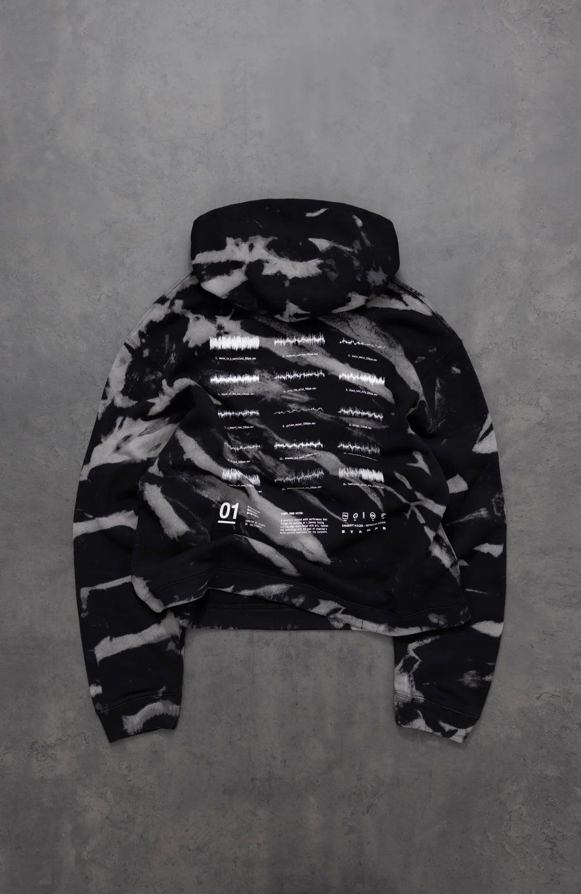 STAMPD Sound System Tie Dye Cropped Hoodie Gravity NYC