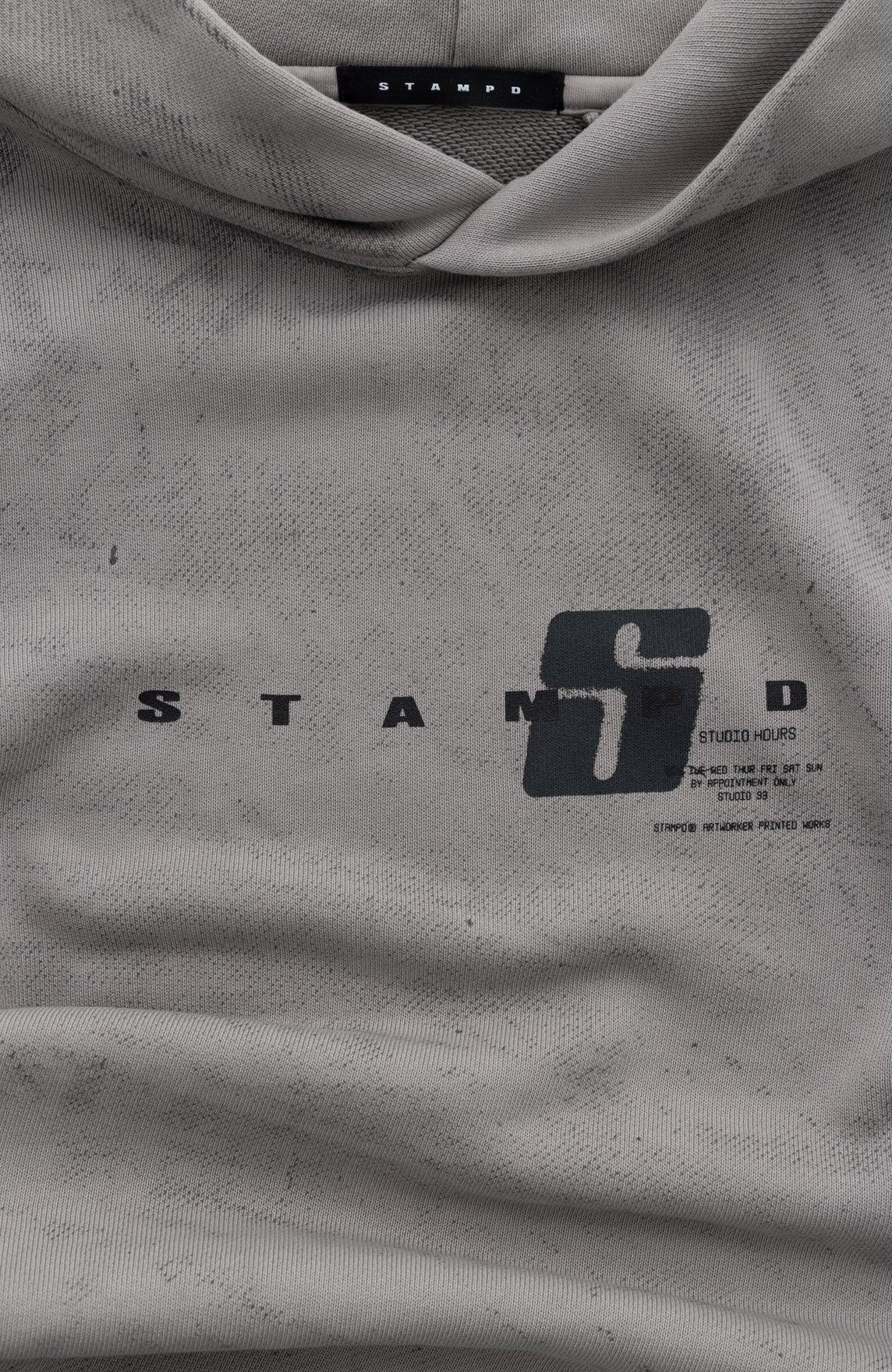 STAMPD Transit Splatter Cropped Hoodie Gravity NYC