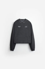 STAMPD Black Oil Wash Malibu High Crew Neck