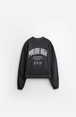 STAMPD Black Oil Wash Malibu High Crew Neck