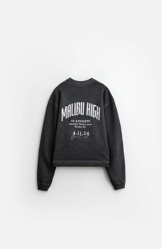 STAMPD Black Oil Wash Malibu High Crew Neck - Gravity NYC