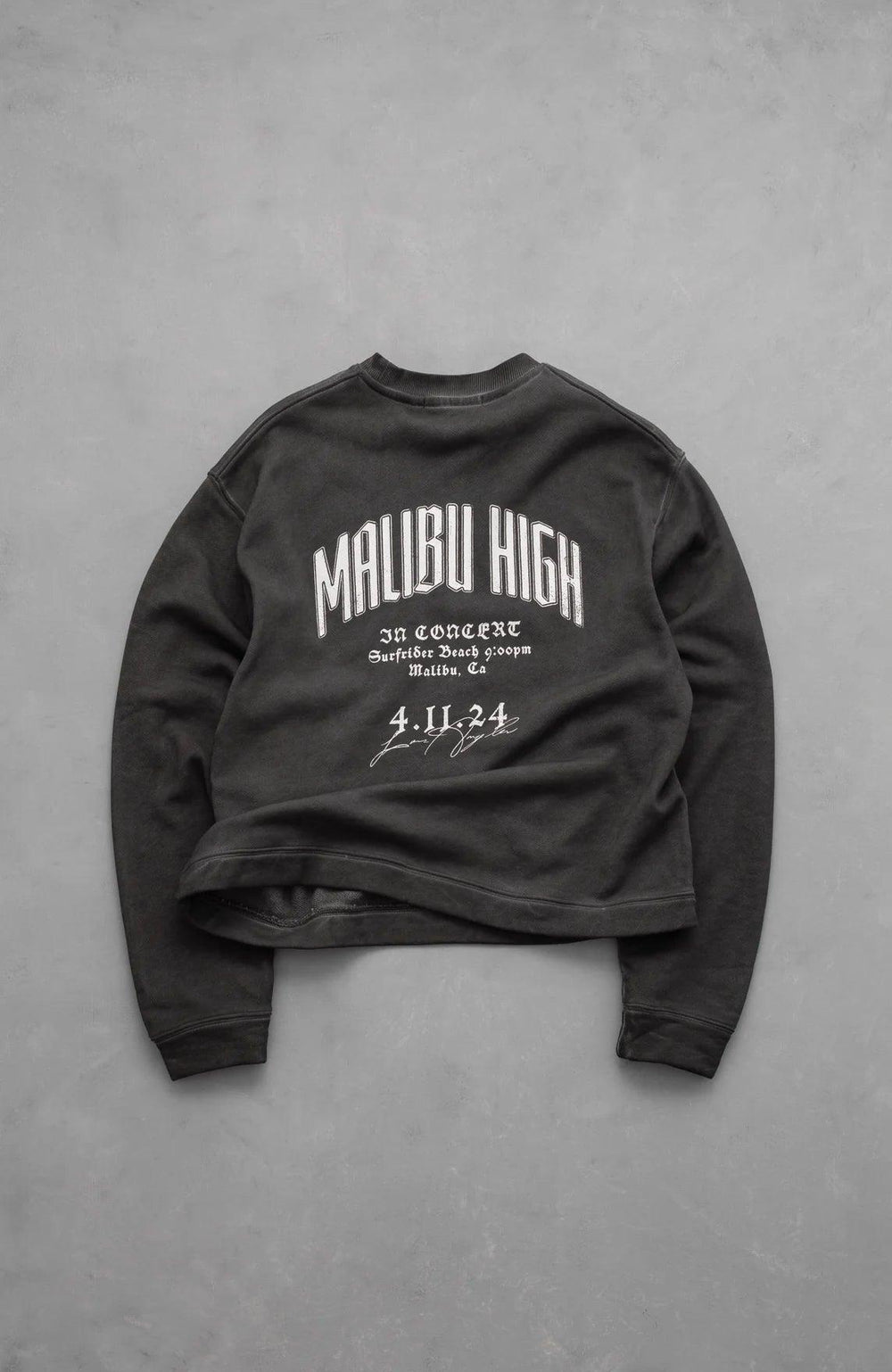 STAMPD Black Oil Wash Malibu High Crew Neck - Gravity NYC