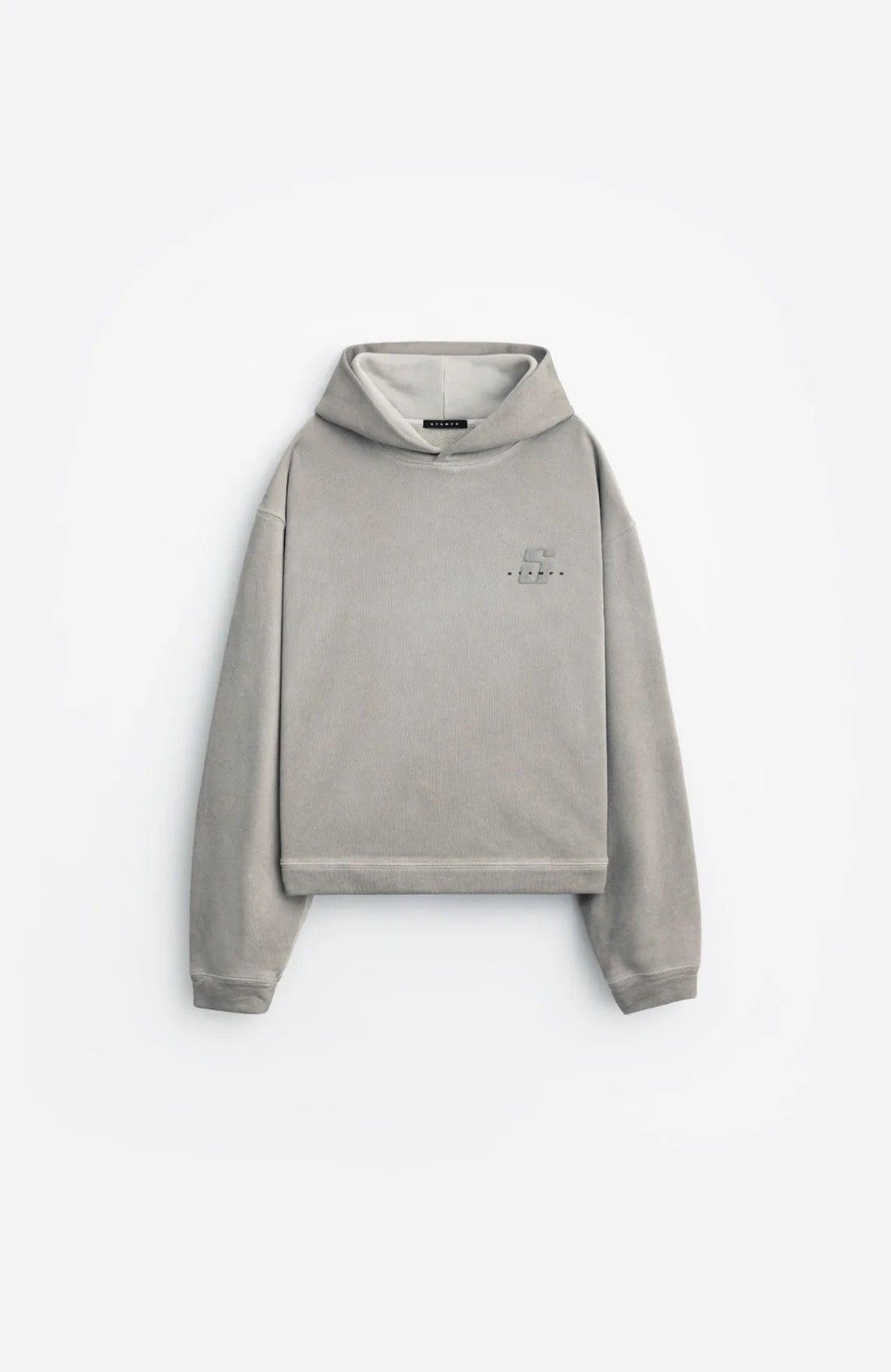 STAMPD Cement Transit Relaxed Cropped Hoodie