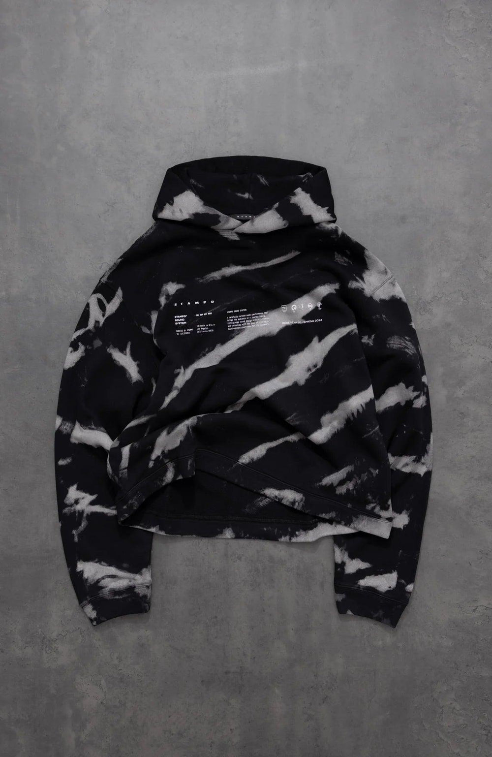 STAMPD Sound System Tie Dye Cropped Hoodie - Gravity NYC