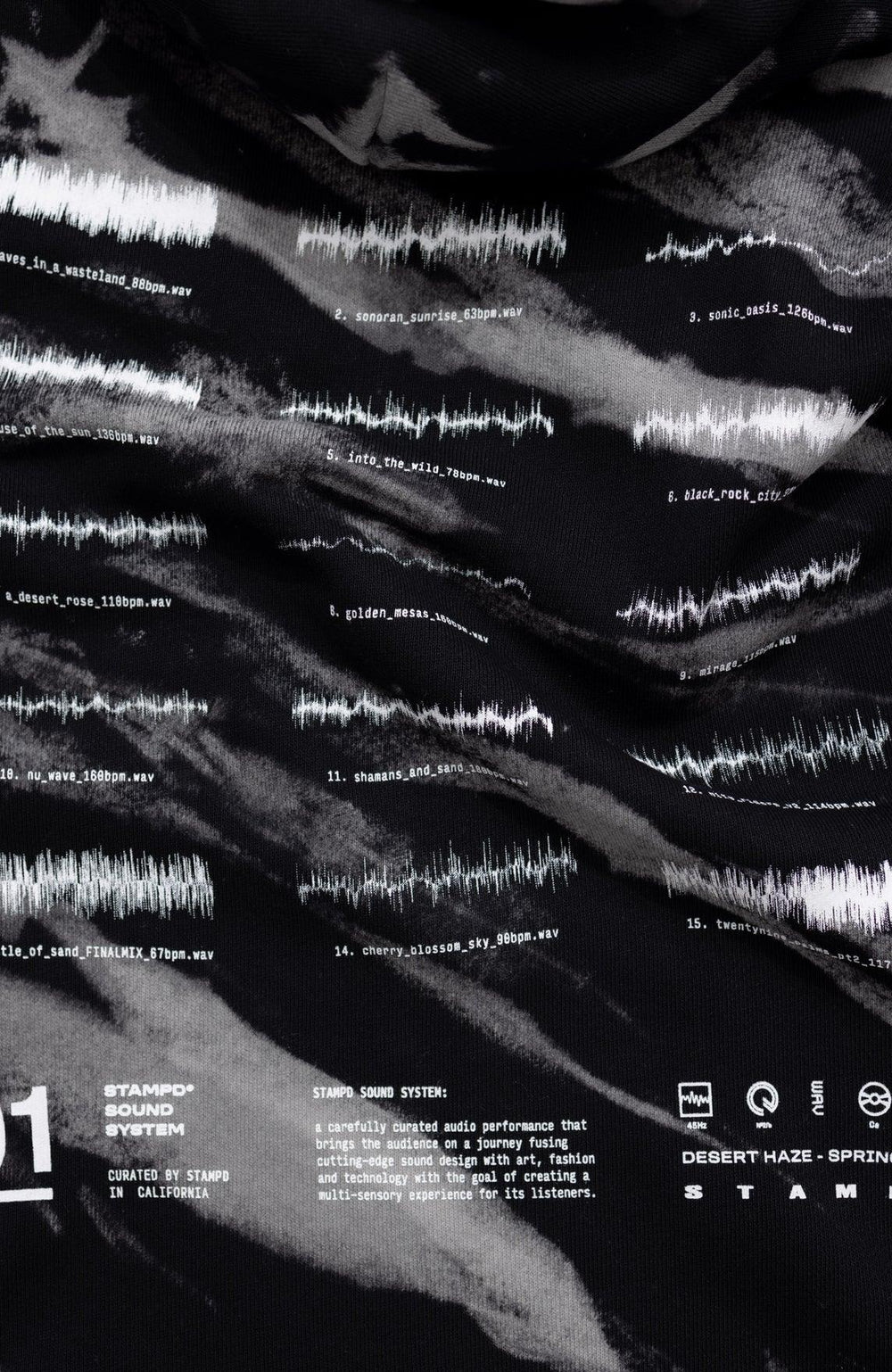 STAMPD Sound System Tie Dye Cropped Hoodie - Gravity NYC