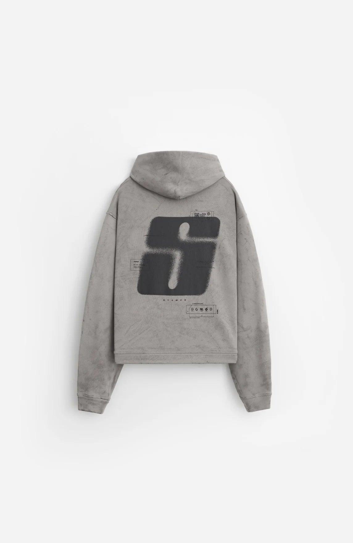 STAMPD Transit Splatter Cropped Hoodie