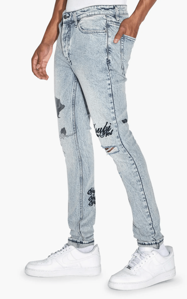 Ksubi Van Winkle Pixel Oktane Ripped Skinny Jeans - Gravity NYC