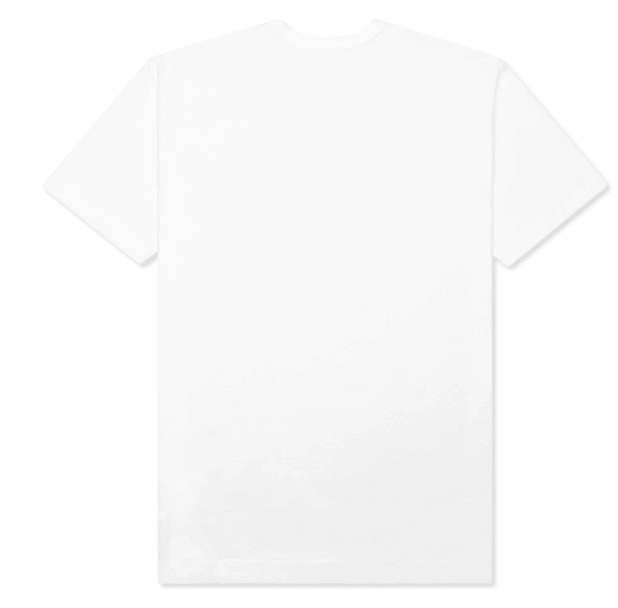 CDG Play Red Printing Short Sleeve White - Gravity NYC