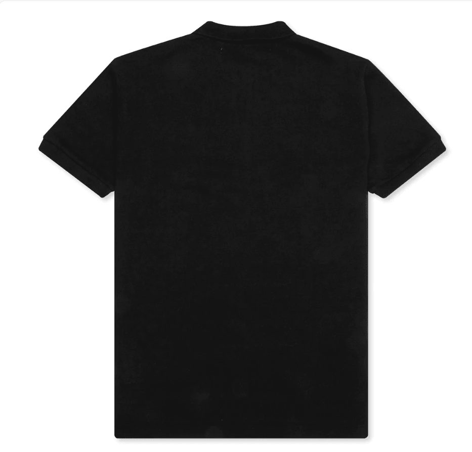 COMME DES GARCONS PLAY POLO SHIRT - BLACK - Gravity NYC