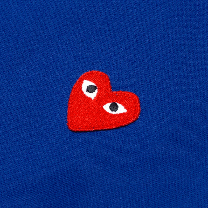 COMME DES GARCONS PLAY HOODIE - BLUE - Gravity NYC