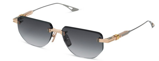 DITA Epiluxury 22 - 22K Gold Plated - White Gold w/ Dark Brown to Clear Gradient - Green AR Unisex Sunglasses - Gravity NYC