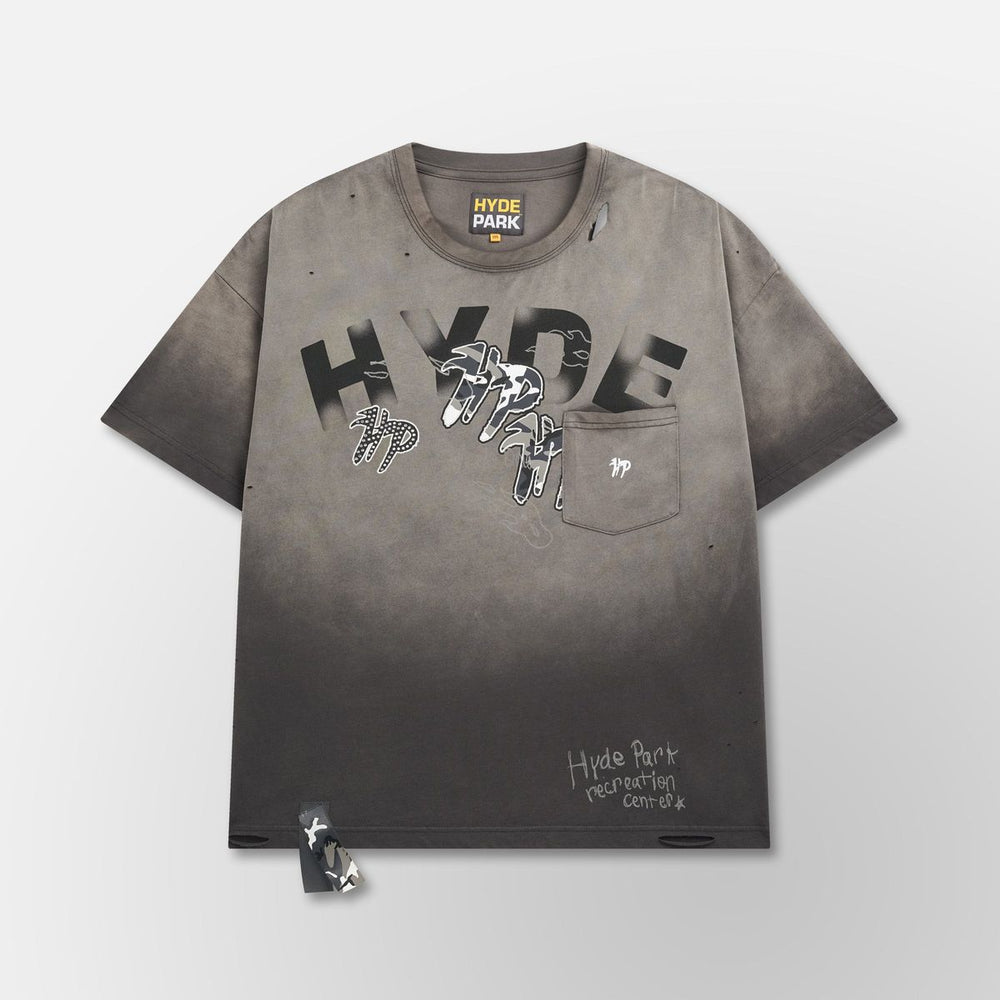 HYDE PARK GOODS Split Pocket Tee - Grey - Gravity NYC