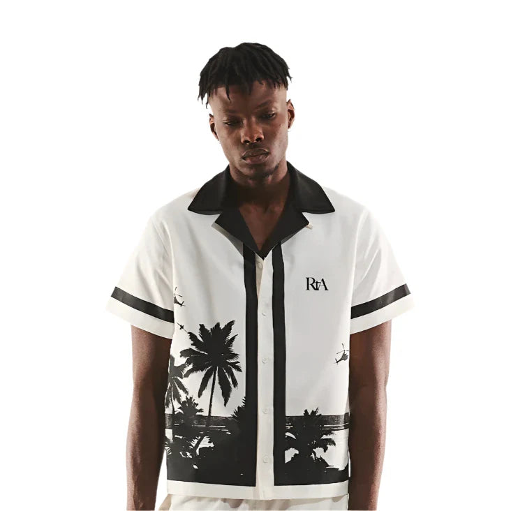 RTA Palm Tree Button Up Shirt - Gravity NYC