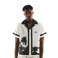 RTA Palm Tree Button Up Shirt - Gravity NYC