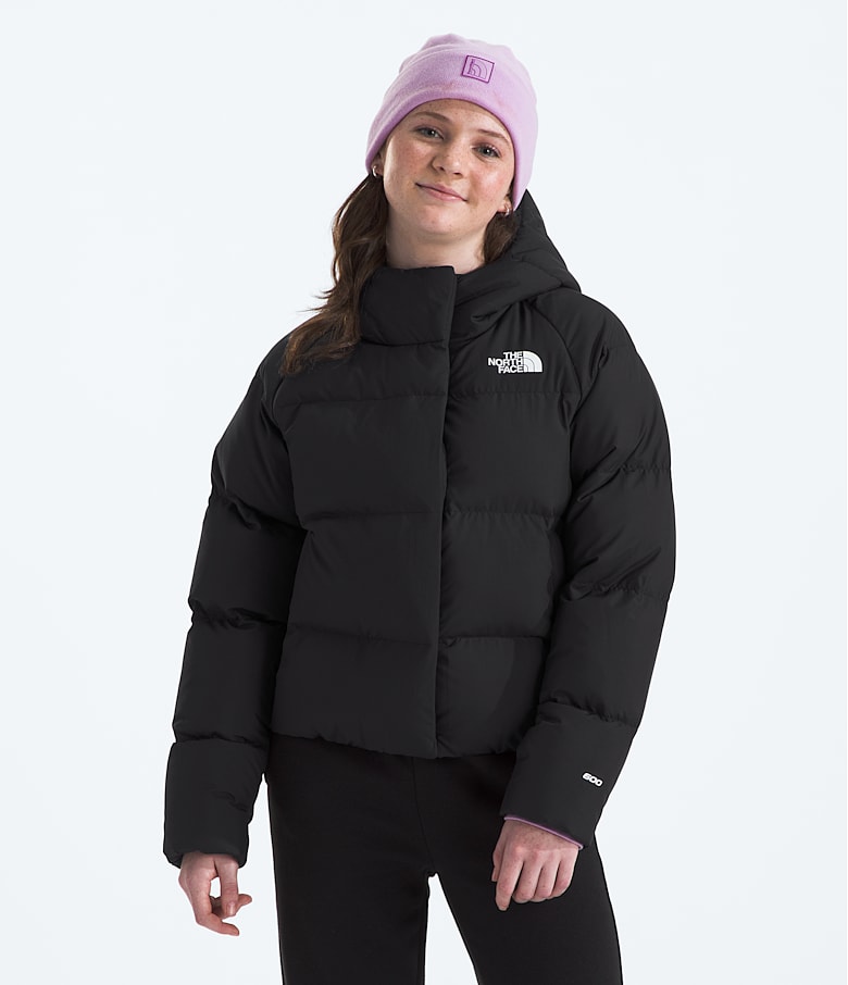 THE NORTH FACE Girls' North Down Hooded Jacket Black - Gravity NYC