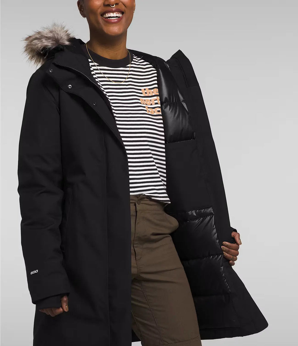 THE NORTH FACE Women's Arctic Parka Jacket Black - Gravity NYC