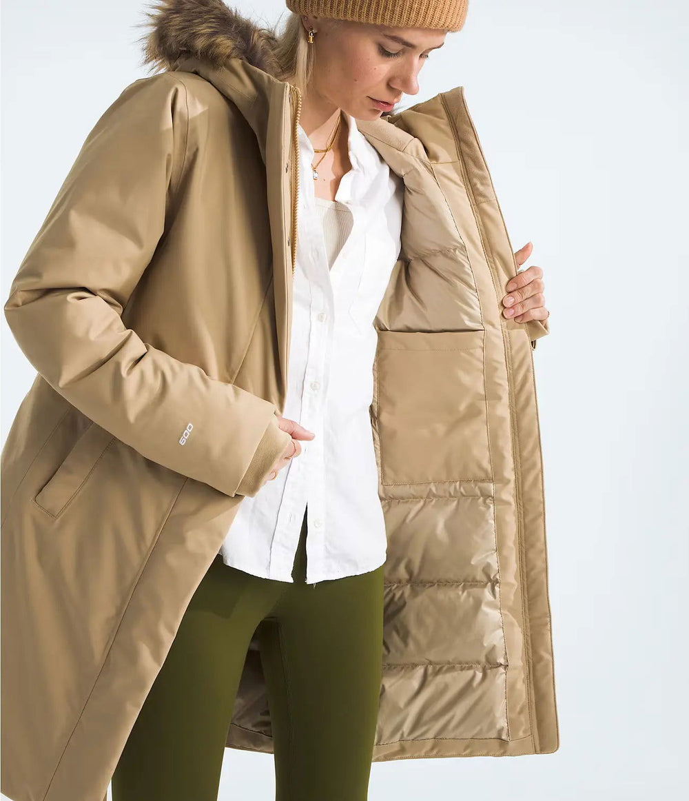 THE NORTH FACE Women's Arctic Parka Jacket Khaki Stone - Gravity NYC