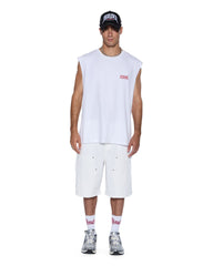 KSUBI Kingdom Cut Off Biggie Tee White - Gravity NYC