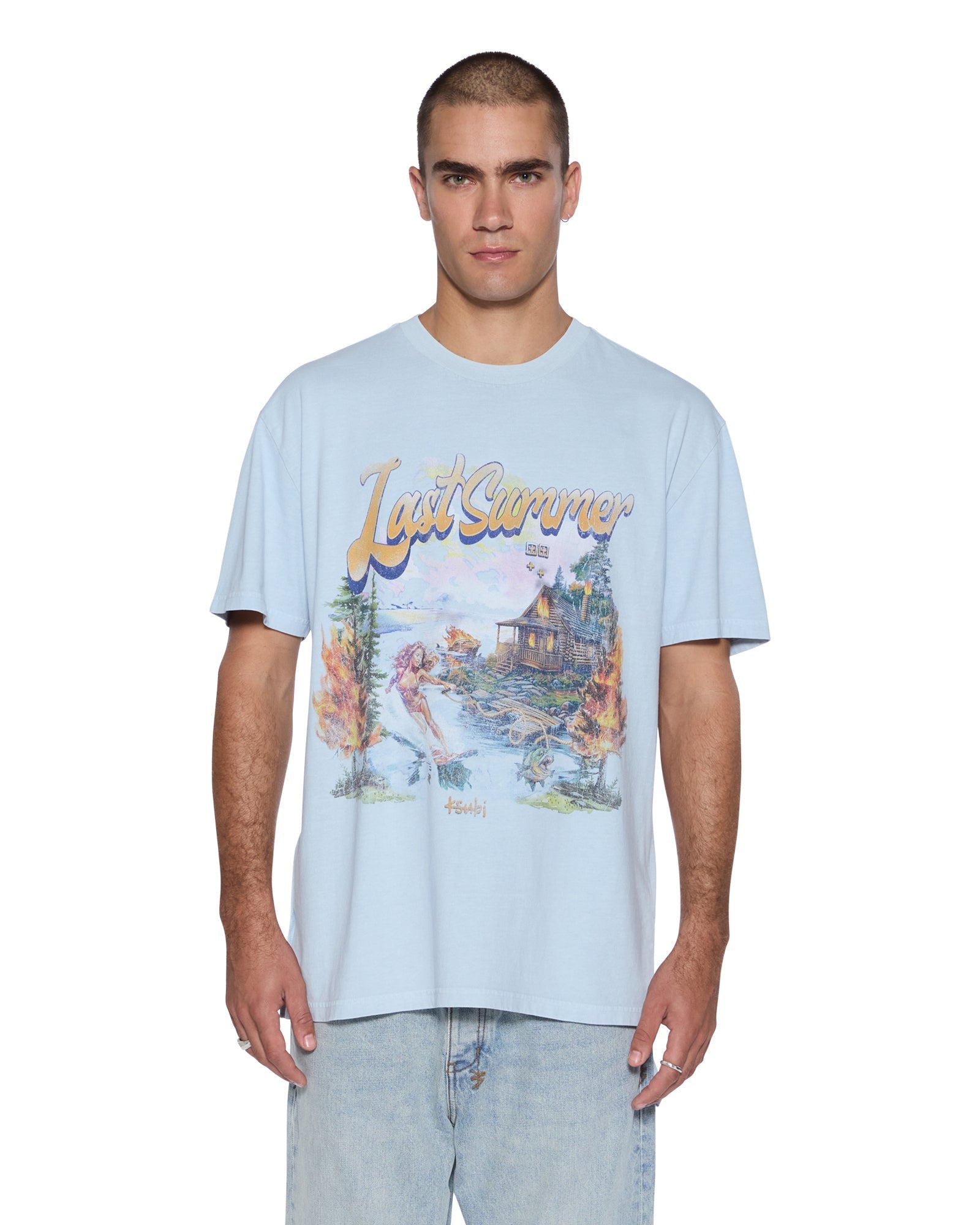 KSUBI Last Summer Biggie SS Tee Blue Mist - Gravity NYC