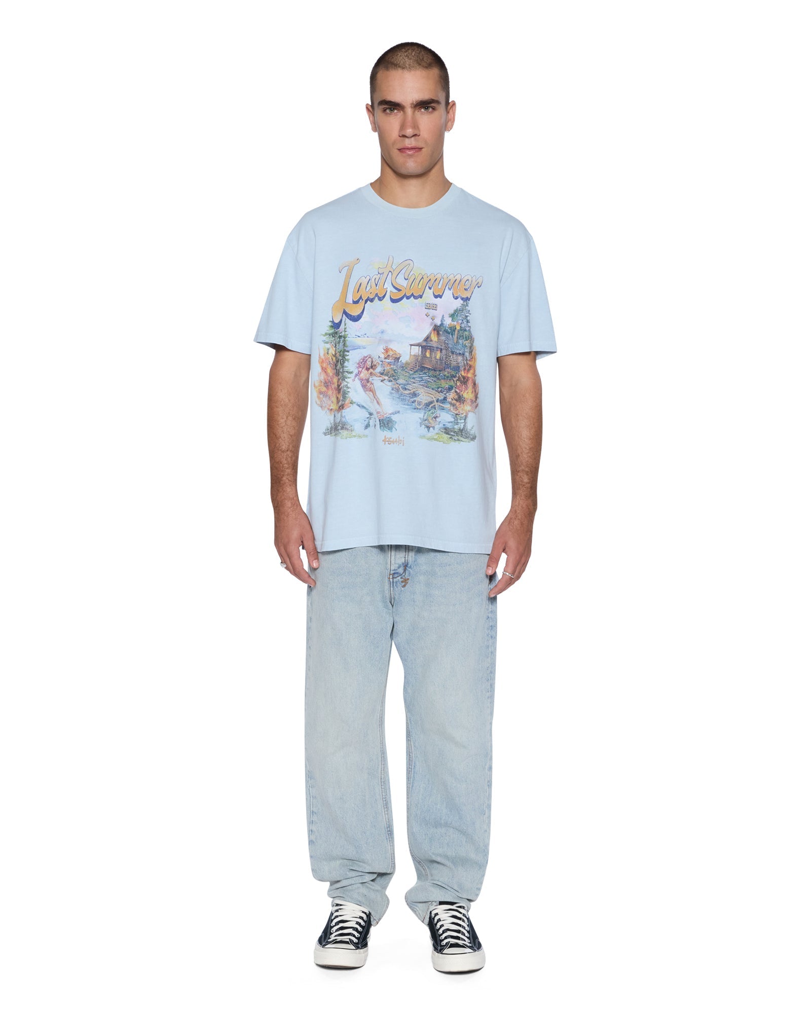 KSUBI Last Summer Biggie SS Tee Blue Mist - Gravity NYC