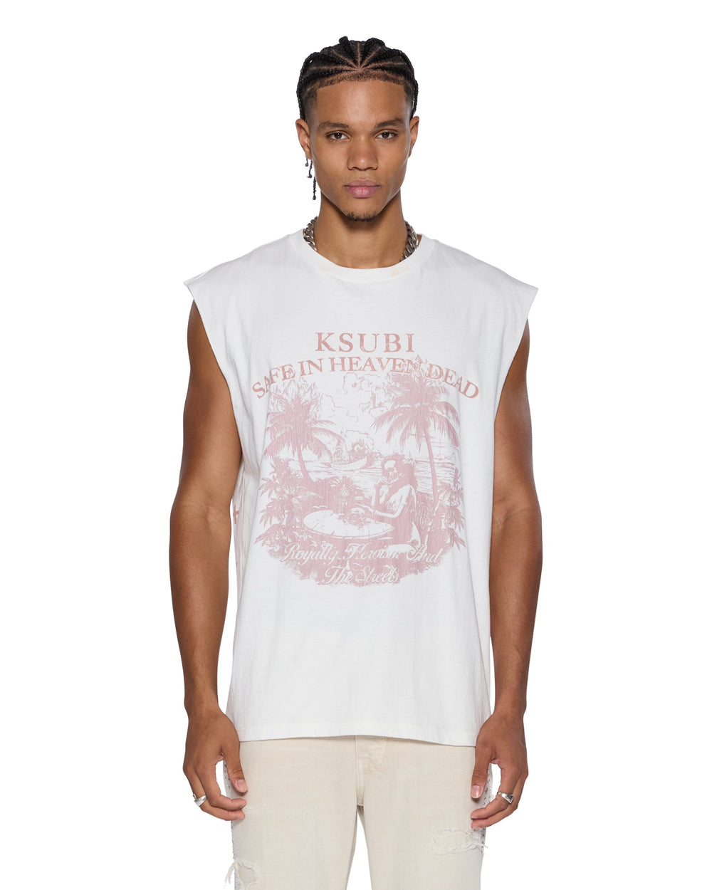 KSUBI Paradiso Cut Off Tee Vintage White - Gravity NYC