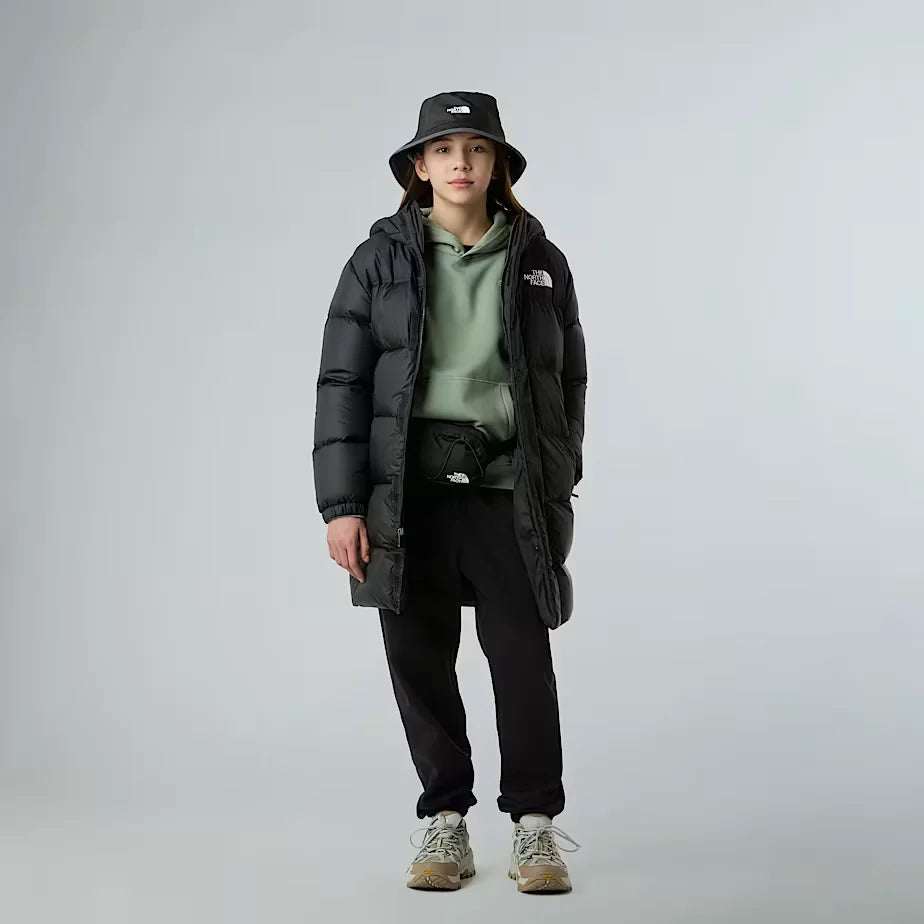 THE NORTH FACE Teen Nuptse Long Parka Black - Gravity NYC