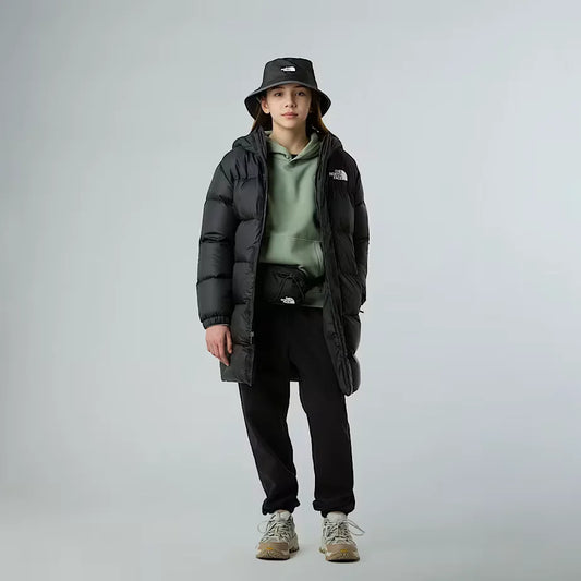 THE NORTH FACE Teen Nuptse Long Parka Black - Gravity NYC