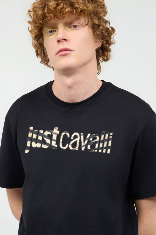 JUST CAVALLI Animal-Print Logo T-Shirt - Gravity NYC