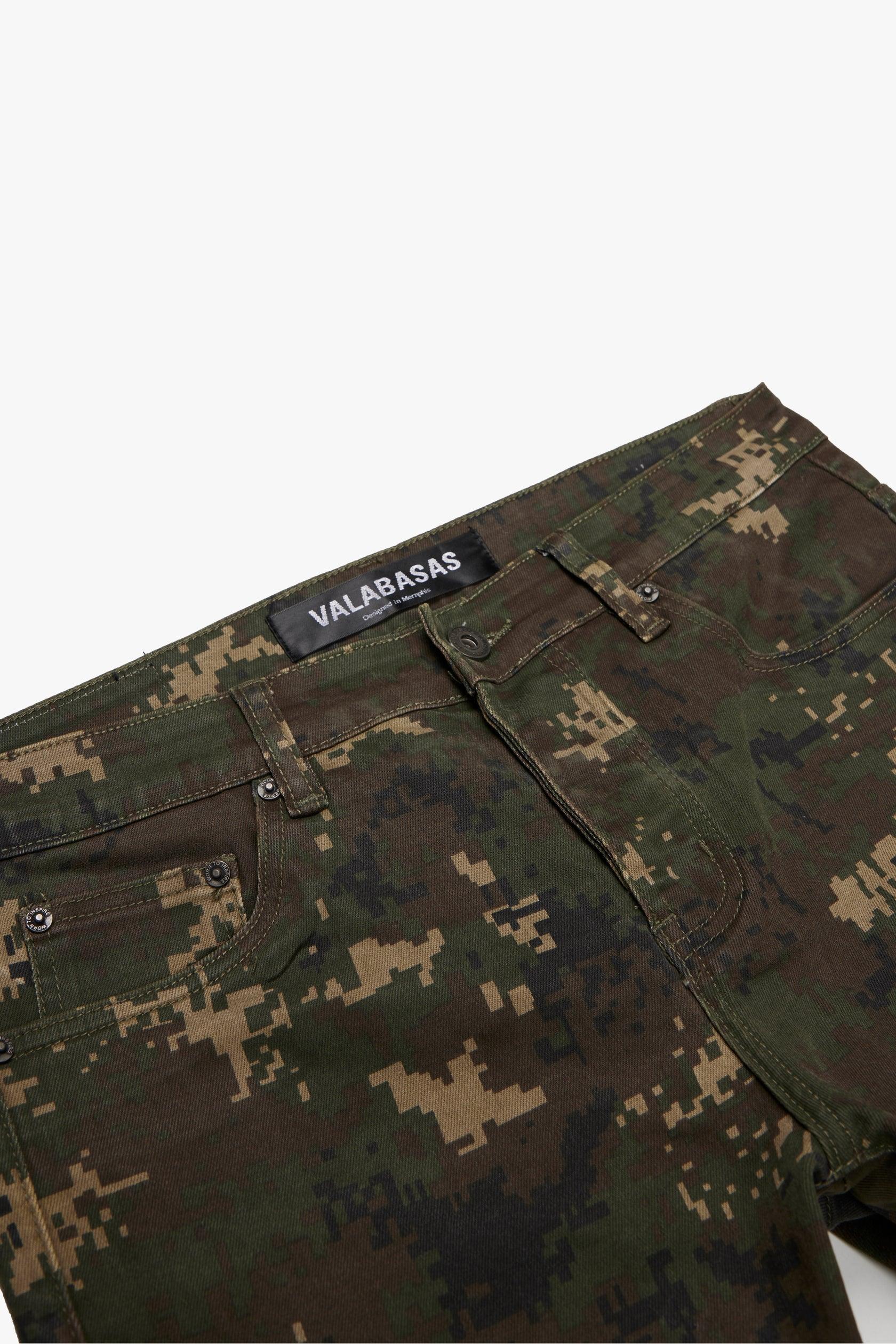 VALABASAS "COMMANDER" Kabul Camo Stacked Flare Jean Gravity NYC