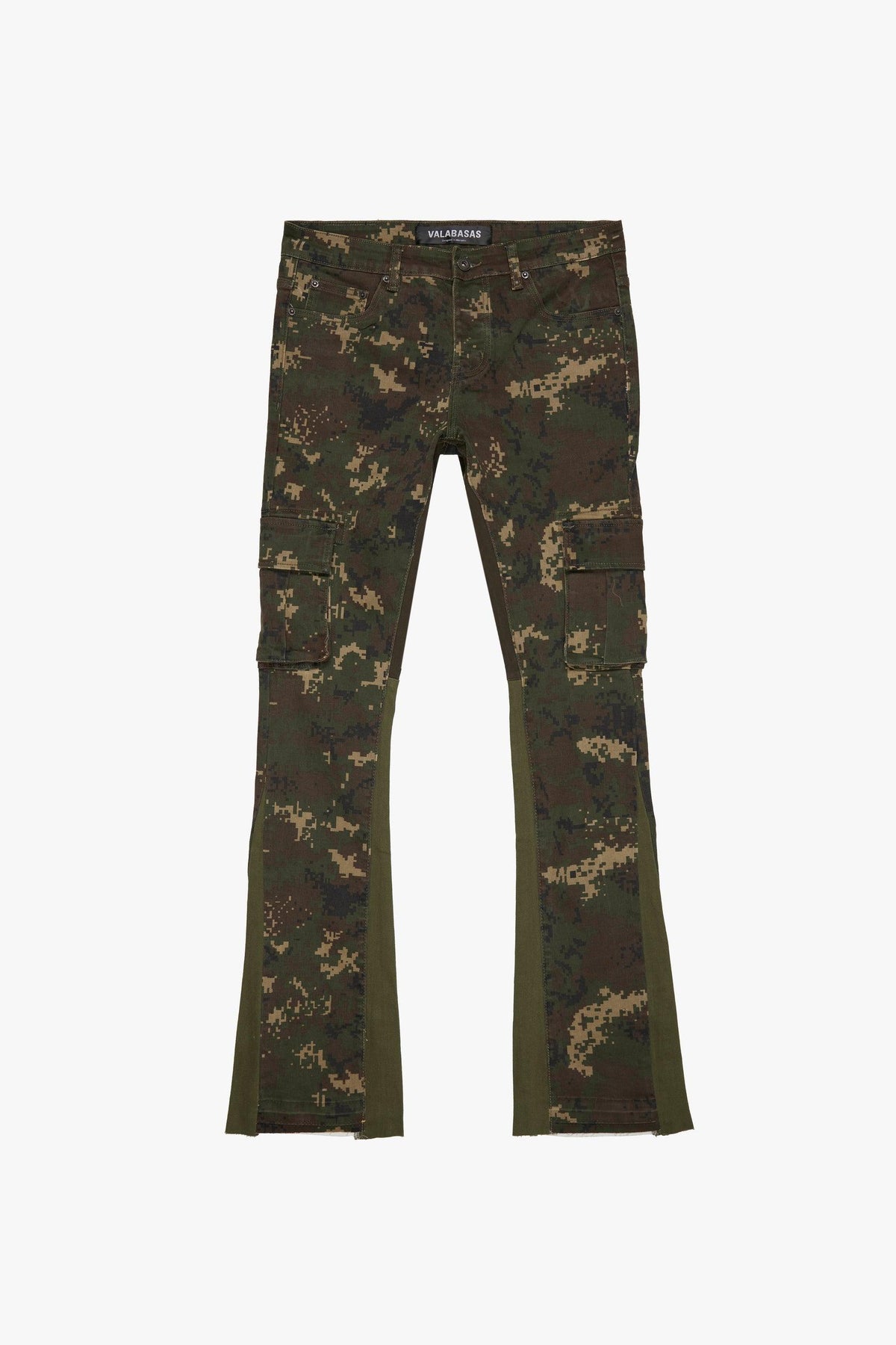 VALABASAS "COMMANDER" Kabul Camo Stacked Flare Jean Gravity NYC