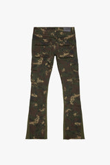 VALABASAS "COMMANDER" Kabul Camo Stacked Flare Jean Gravity NYC