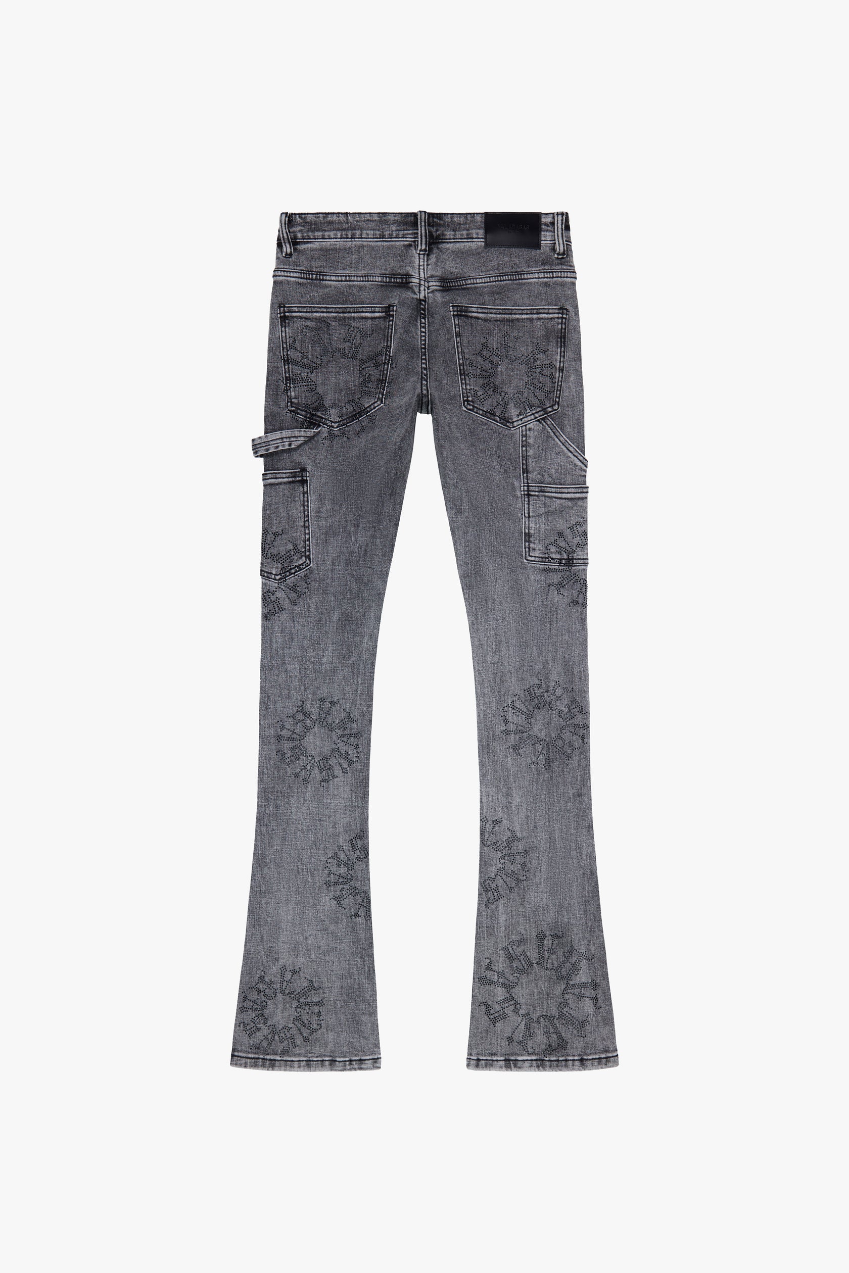 VALABASAS Ringer Lt Grey Stacked Flare Jean Gravity NYC