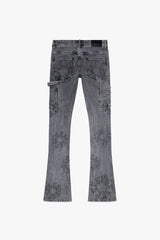 VALABASAS Ringer Lt Grey Stacked Flare Jean Gravity NYC