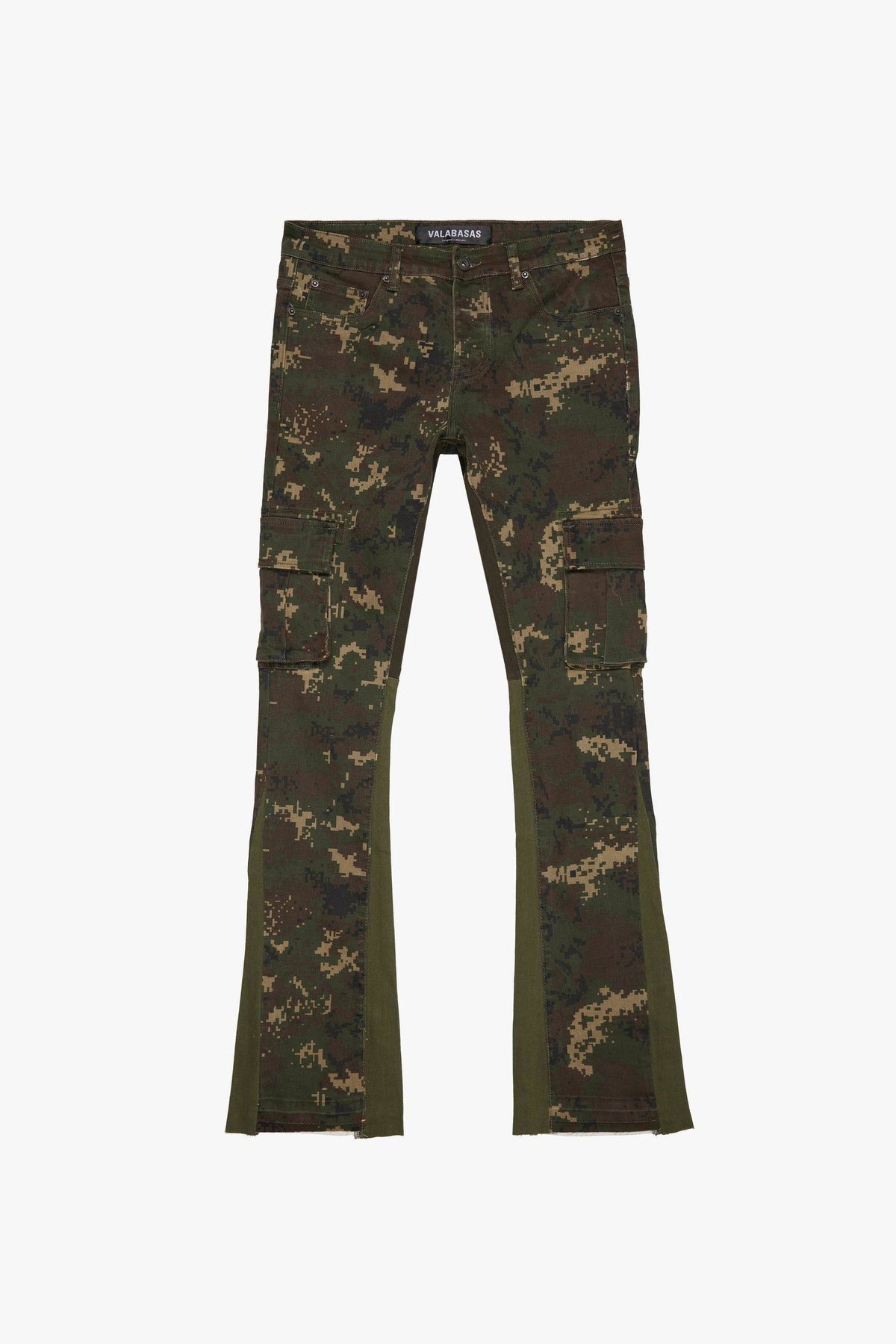 VALABASAS "Commander" Kabul Camo Stacked Flare Jean