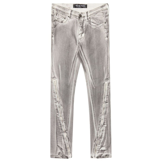 VALABASAS "Runner" White Grey Skinny Denim