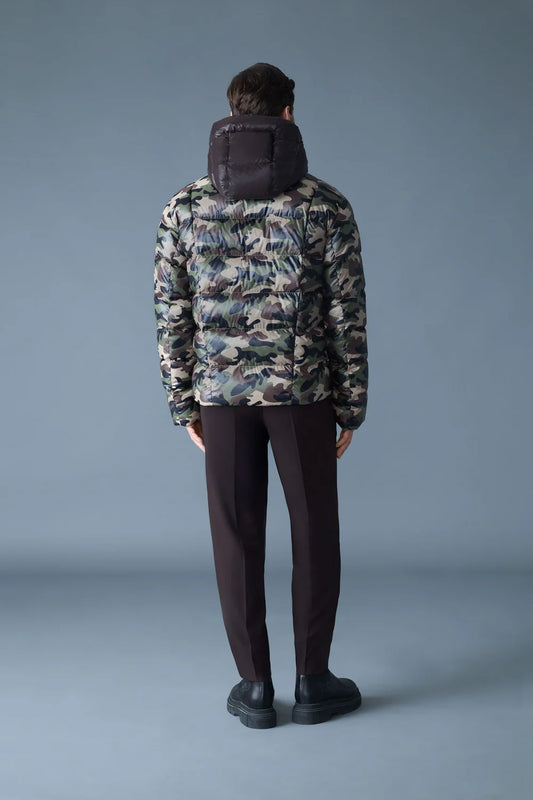 MACKAGE Victor-Camo Light Down Hooded Jacket in Camo - Gravity NYC