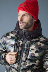 MACKAGE Victor-Camo Light Down Hooded Jacket in Camo - Gravity NYC