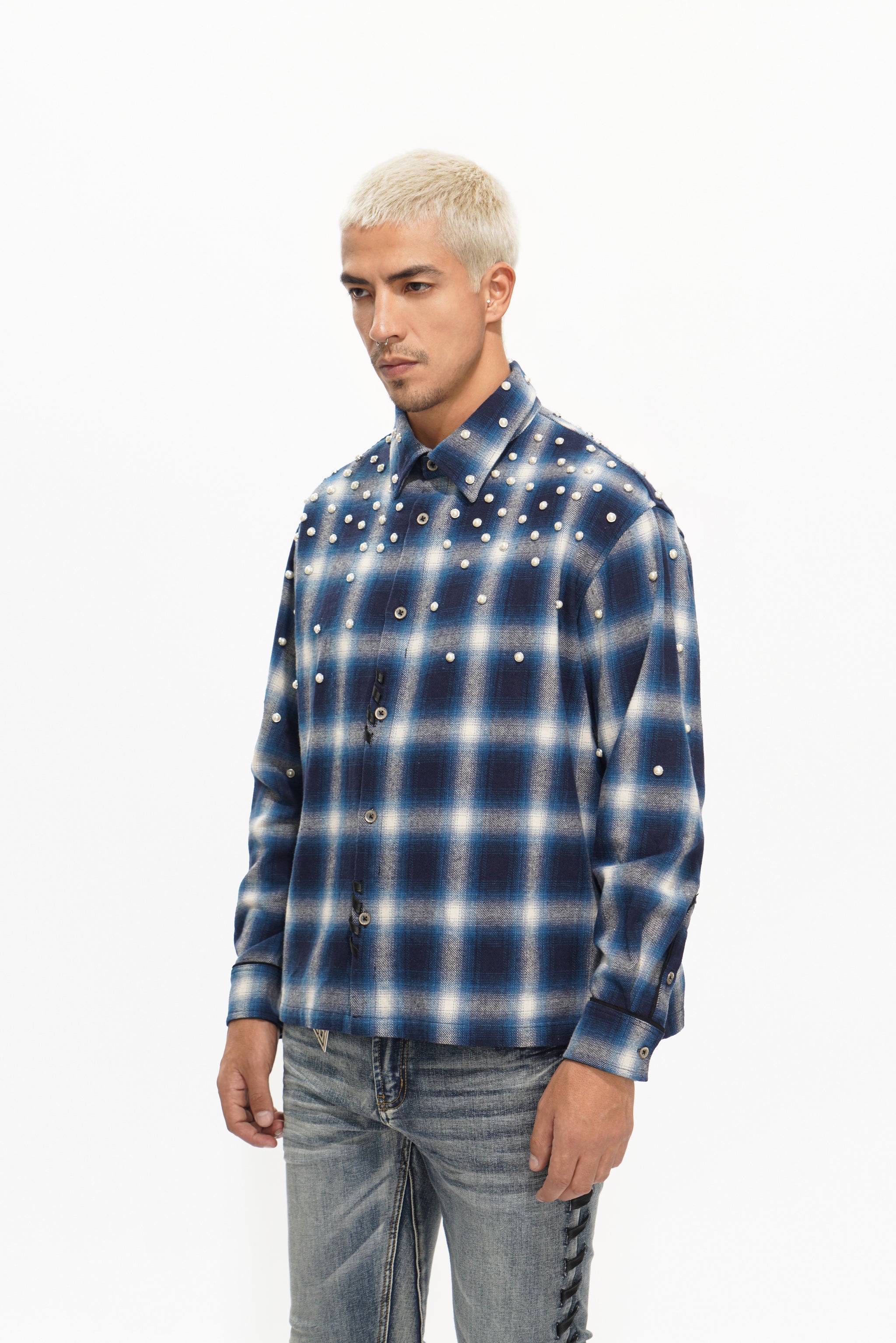 VALABASAS "Cadence" Blue Flannel