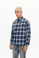 VALABASAS "Cadence" Blue Flannel